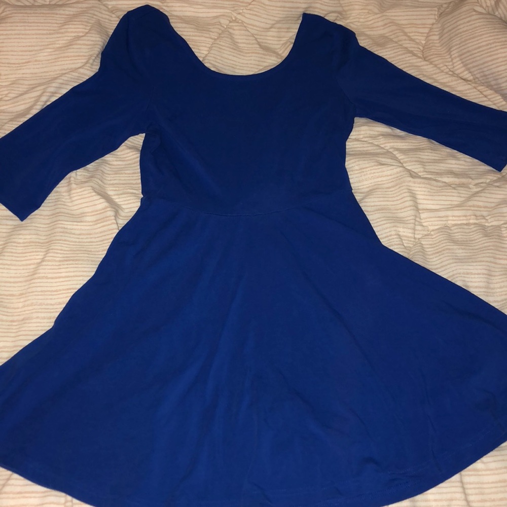 Blue half sleeve dress